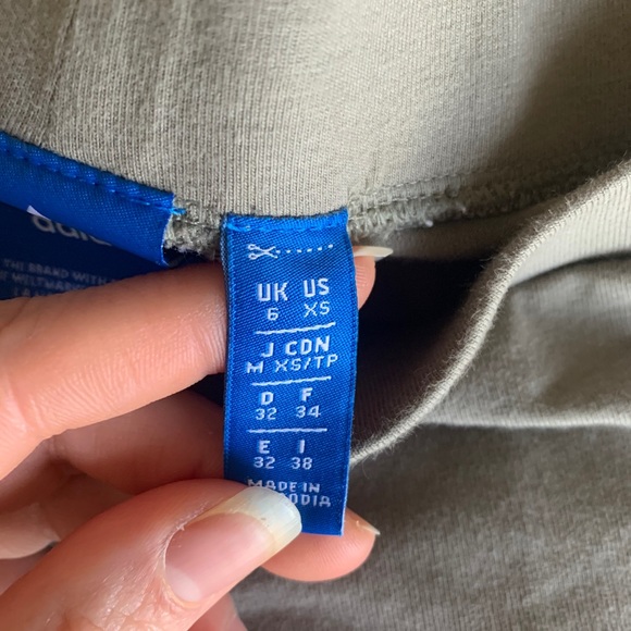 Adidas mid-rise Striped Leggings, Sage Green - Picture 5 of 7